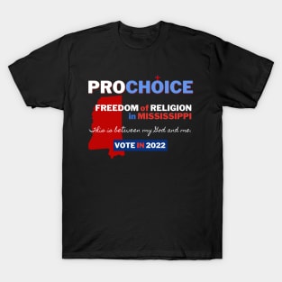 Pro Choice Mississippi (light on dark) T-Shirt